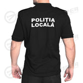 Tricou Polo Negru Politia Locala - 100% Bumbac